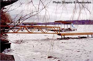 Dock built as a bridge