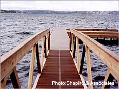Narrow dock width with grating- good for salmon